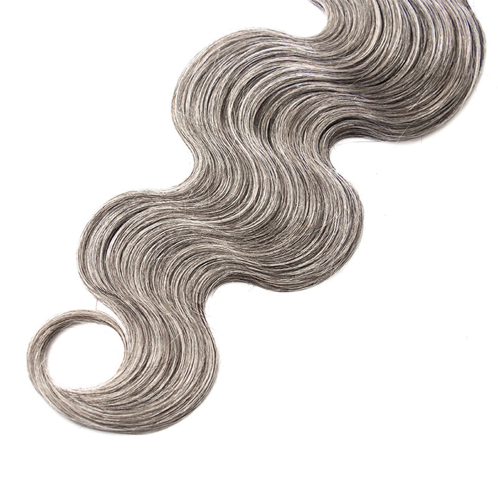 Salt Pepper Body Wave Human Crochet Hair