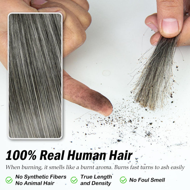 Salt Pepper Deep Wave Bulk Human Hair For Braiding