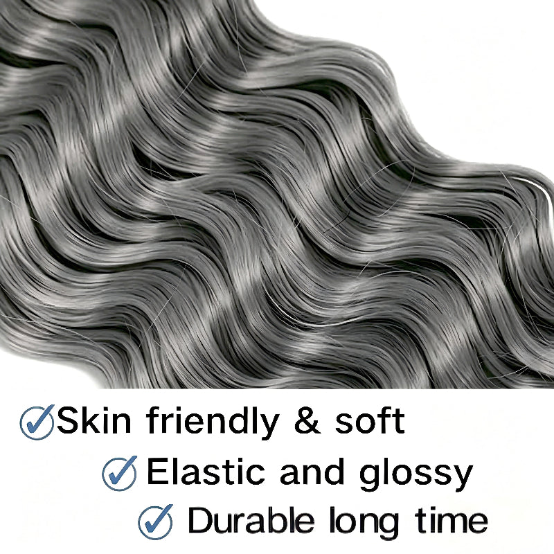 Salt Pepper Deep Wave Bulk Human Hair For Braiding