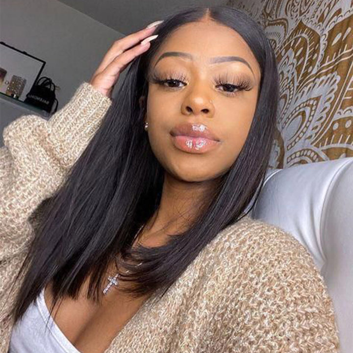 Silky Straight Glueless U Part Wig