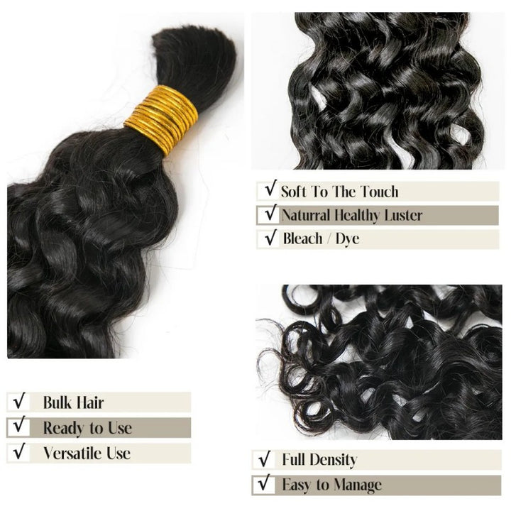 Spanish Curl Bulk Human Hair For Braiding