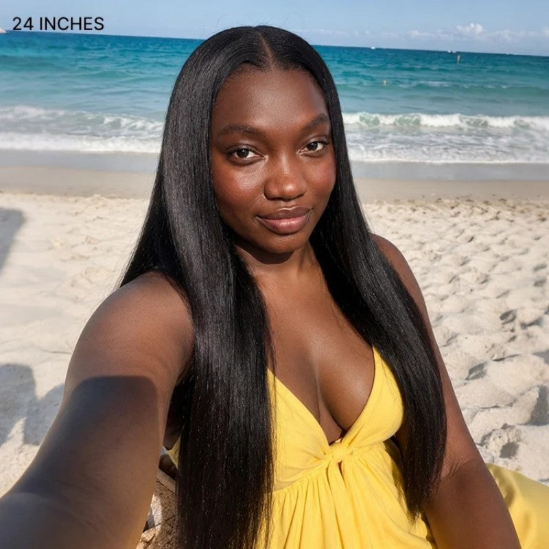 Straight 13x4 HD Lace Natural Black Full Lace Frontal Wig