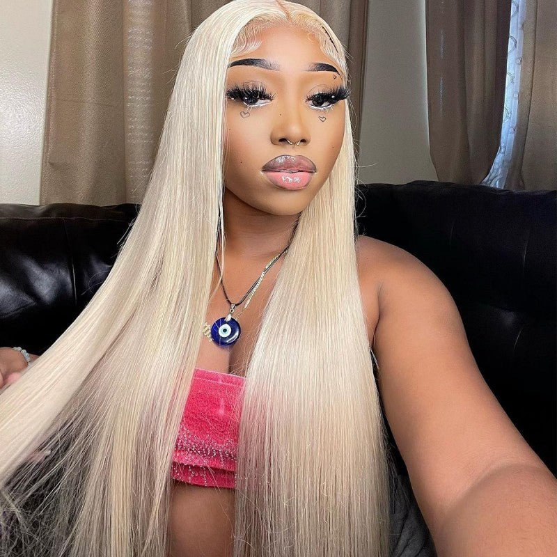 Straight Transparent Lace 613 13x6 Full Frontal Wig
