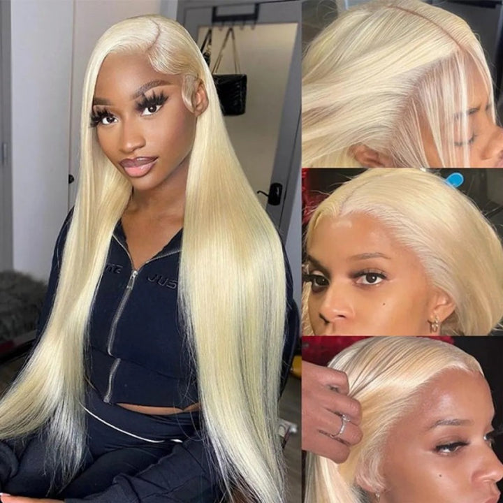 Straight Transparent Lace 613 13x6 Full Frontal Wig