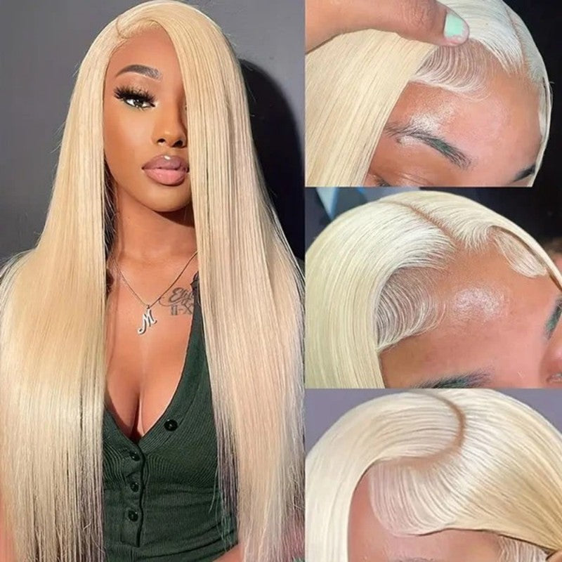 Straight Transparent Lace 613 13x6 Full Frontal Wig