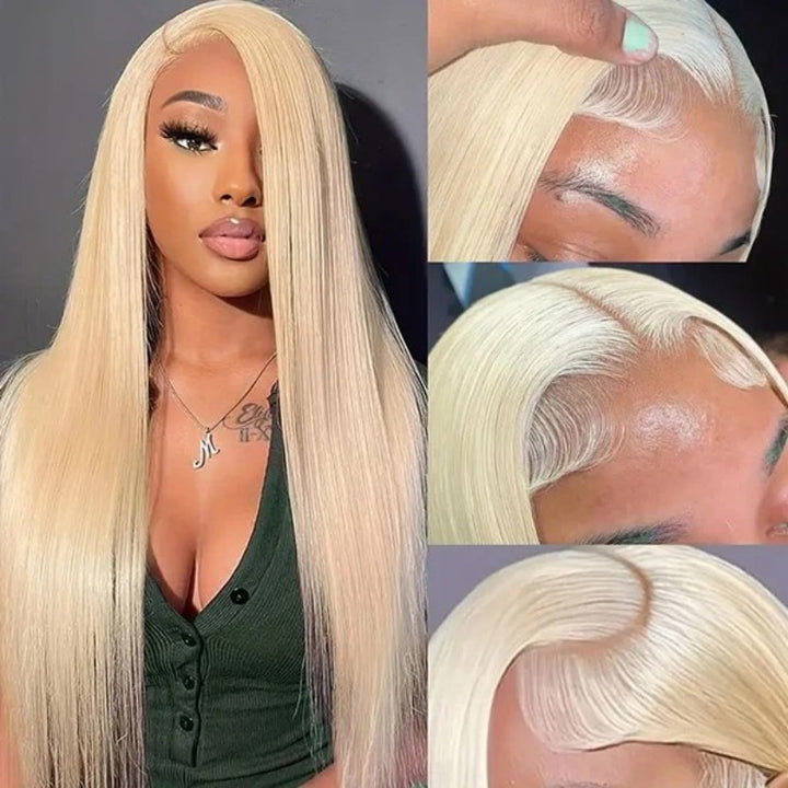 Straight Transparent Lace 613 13x6 Full Frontal Wig