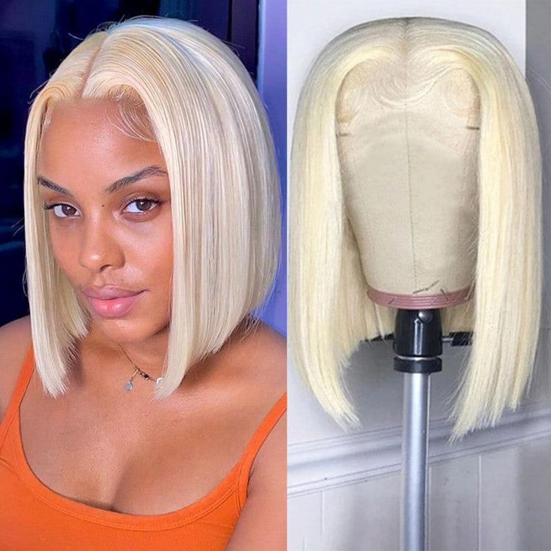 Straight Bob HD Lace 613 13x4 Full Frontal Wig