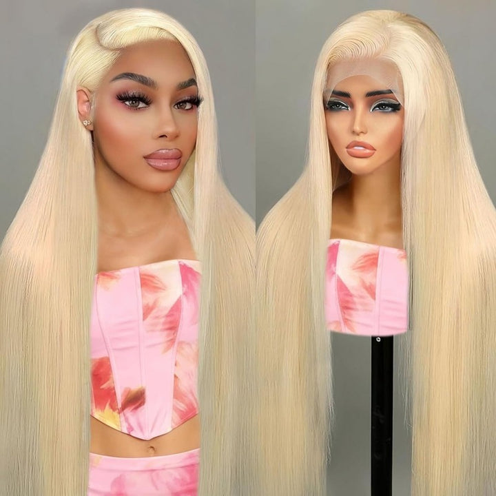 Straight Transparent Lace 613 13x4 Full Frontal Wig