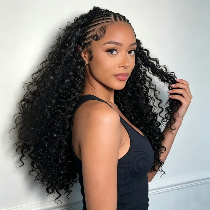 KRN Water Wave Feather Crochet Boho Hair for Braiding