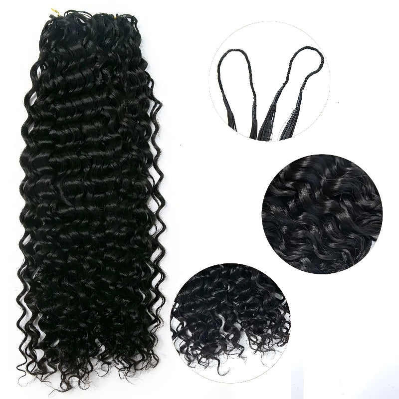 KRN Water Wave Feather Crochet Boho Hair for Braiding