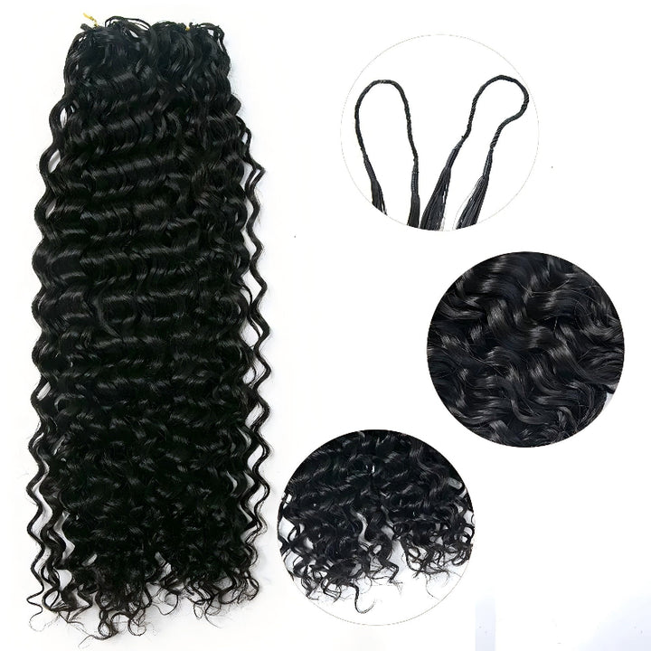 KRN Water Wave Feather Crochet Boho Hair for Braiding