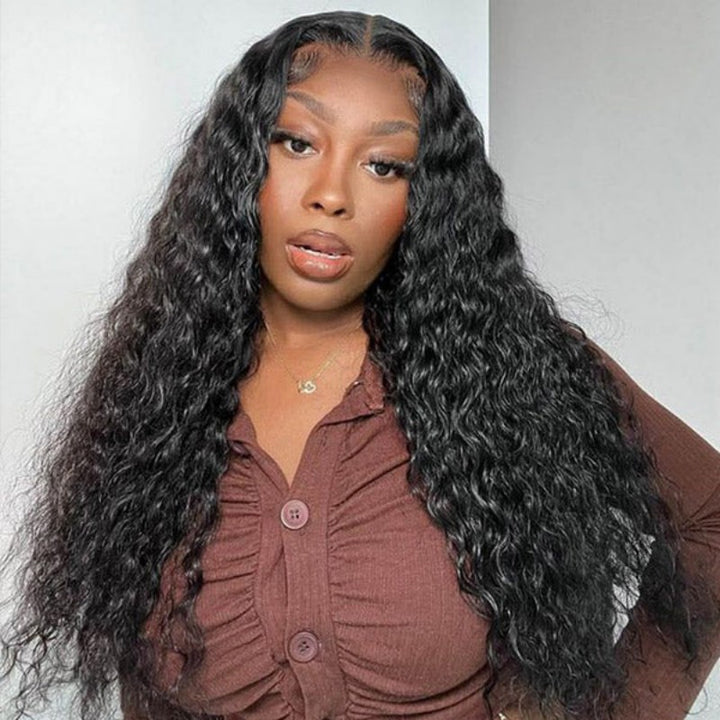 Water Wave Glueless V Part Wig