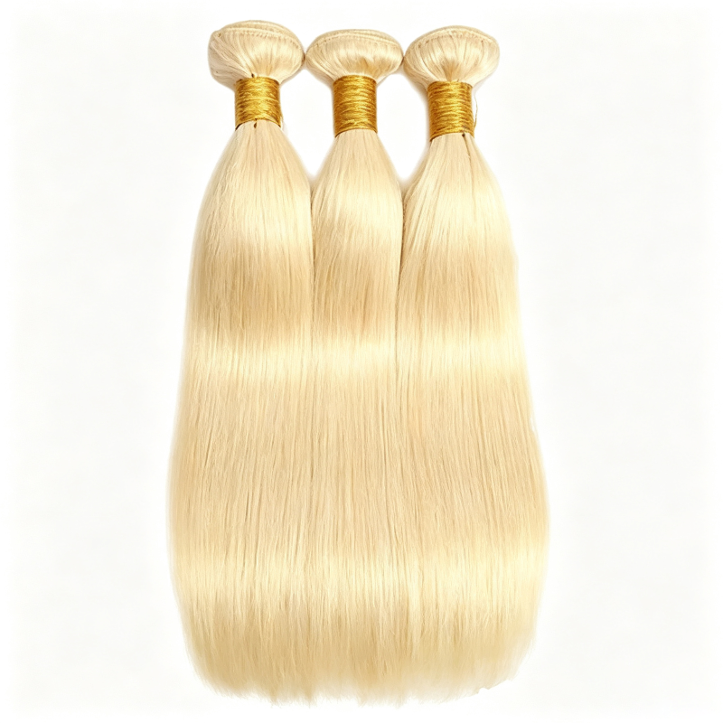 Weft Bundles 613 Straight Human Hair Weaving