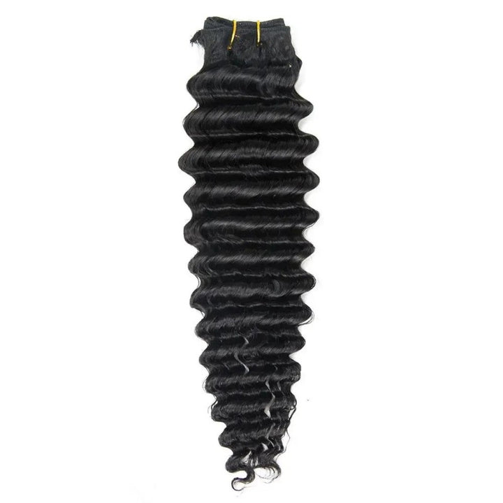 Weft Bundles Deep Wave Human Hair Weaving