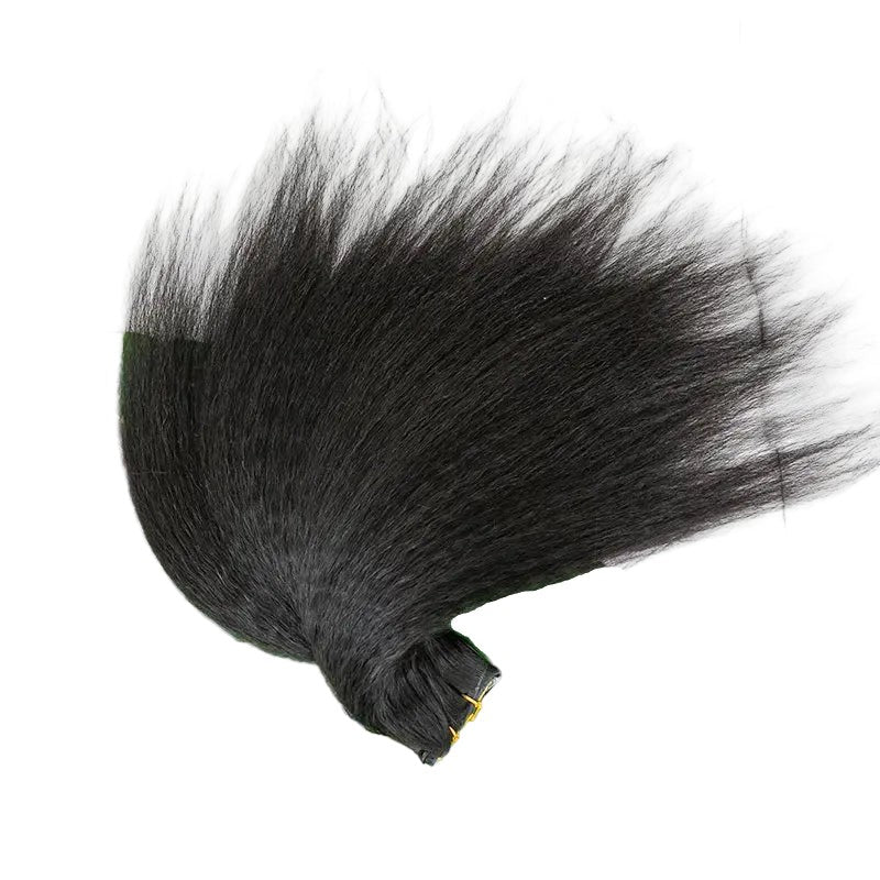 Weft Bundles Kinky Straight Human Hair Weaving