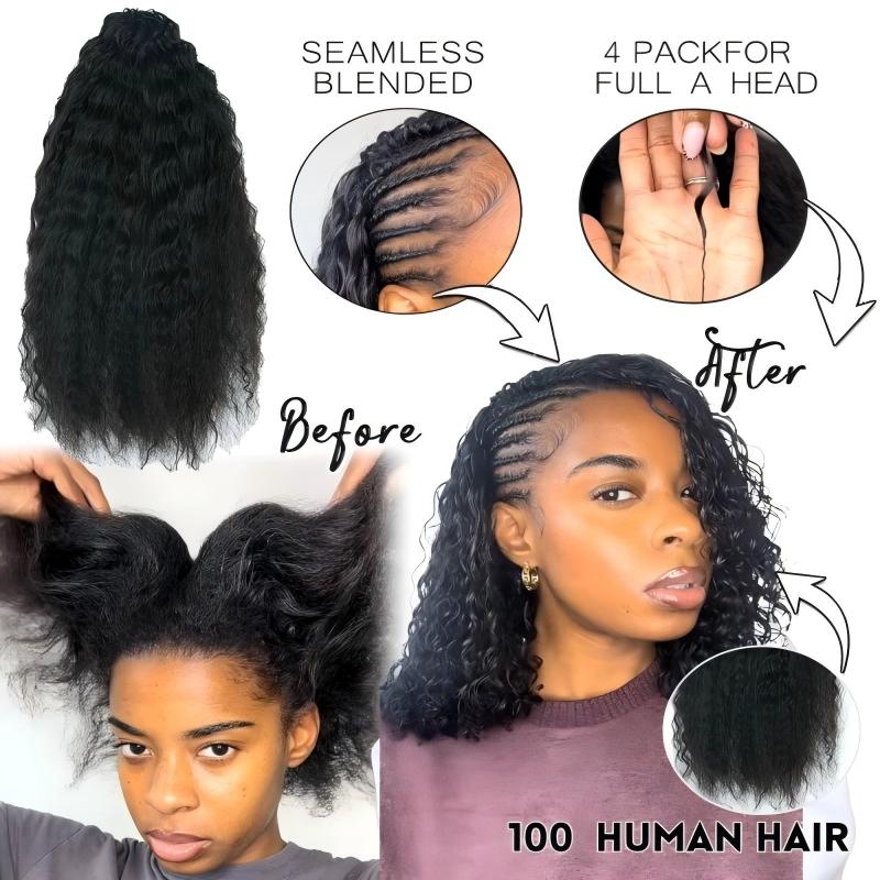 Wet and Wavy Human Crochet Hair