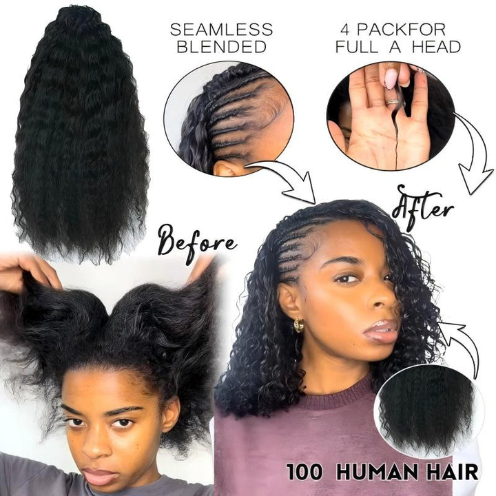 Wet and Wavy Human Crochet Hair
