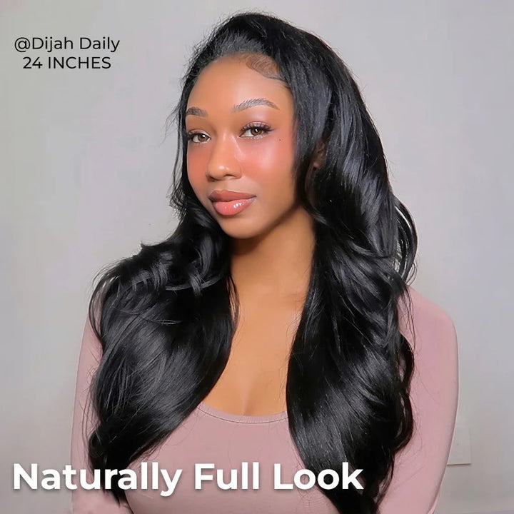 KRN Yaki Straight Half Wig 250% Density Flexible Fit Drawstring Human Hair Wig