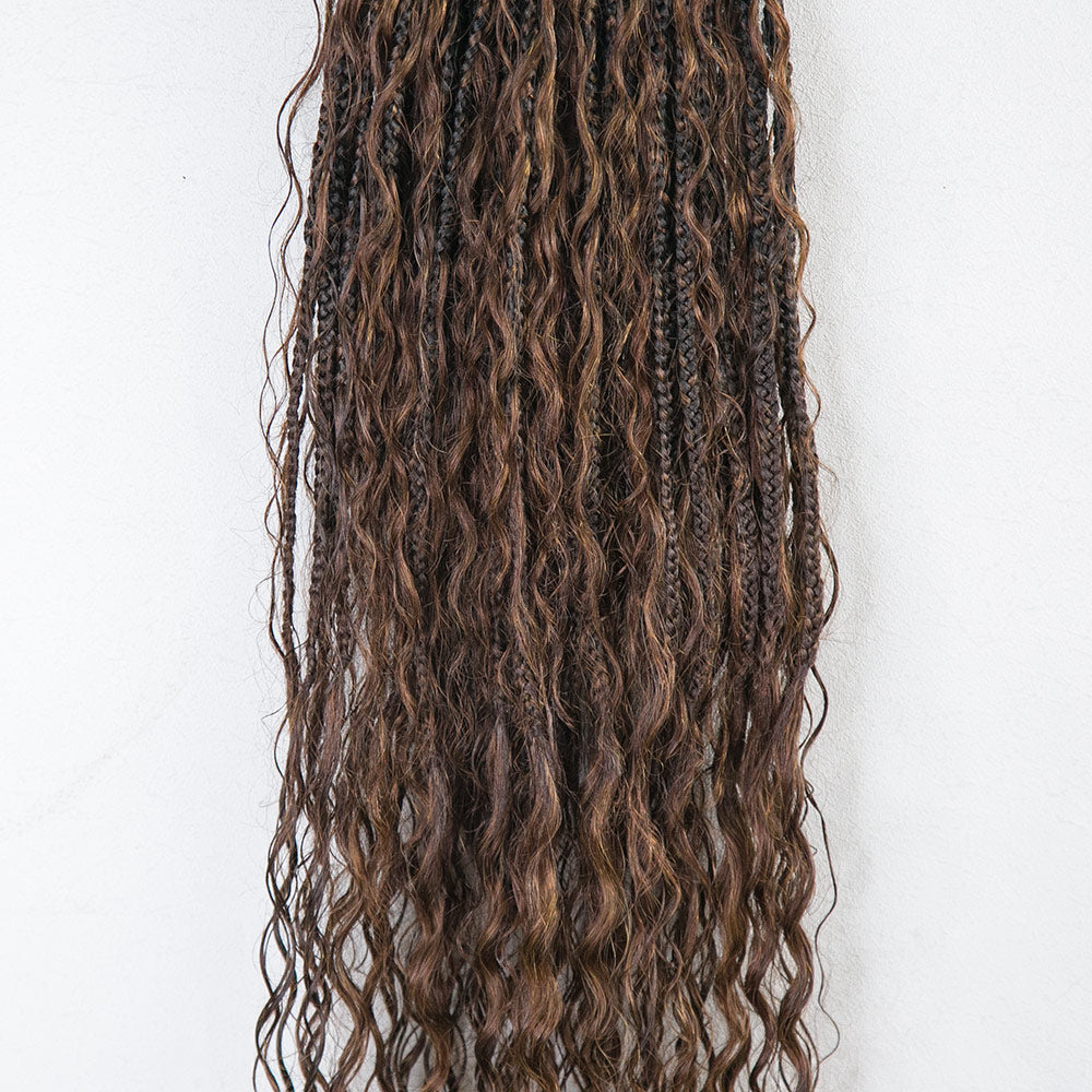 #T1B/4 Color Deep Wave Crochet Boho Box Braids 14-30 Inch