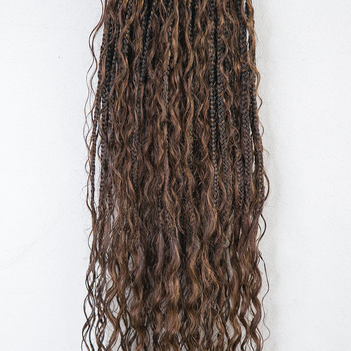 #T1B/4 Color Deep Wave Crochet Boho Box Braids 14-30 Inch