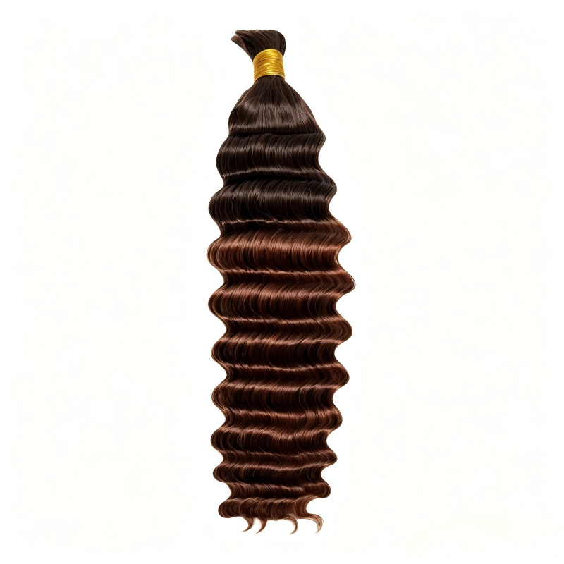 KRN Two-tone Color #4/30 Deep Wave Bulk Human Hair For Braiding