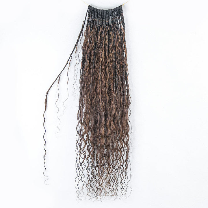 #T1B/4 Color Deep Wave Crochet Boho Box Braids 14-30 Inch